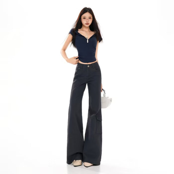 Slim-fit, elongated, floor-length jeans
