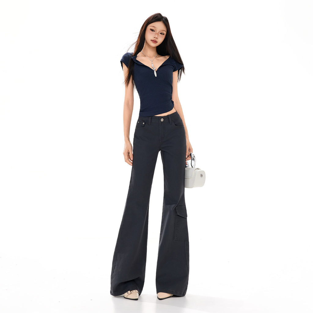 Slim-fit, elongated, floor-length jeans